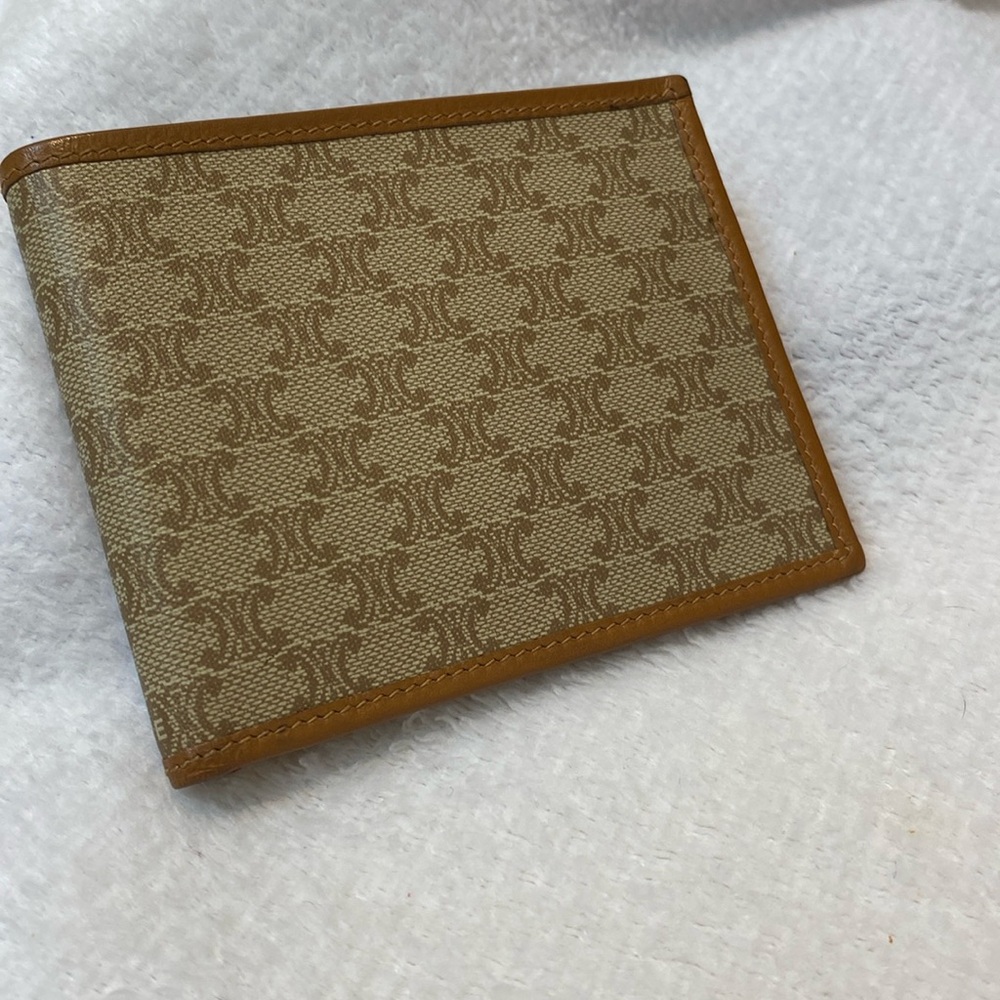Celine Leather Macadam Bifold Wallet